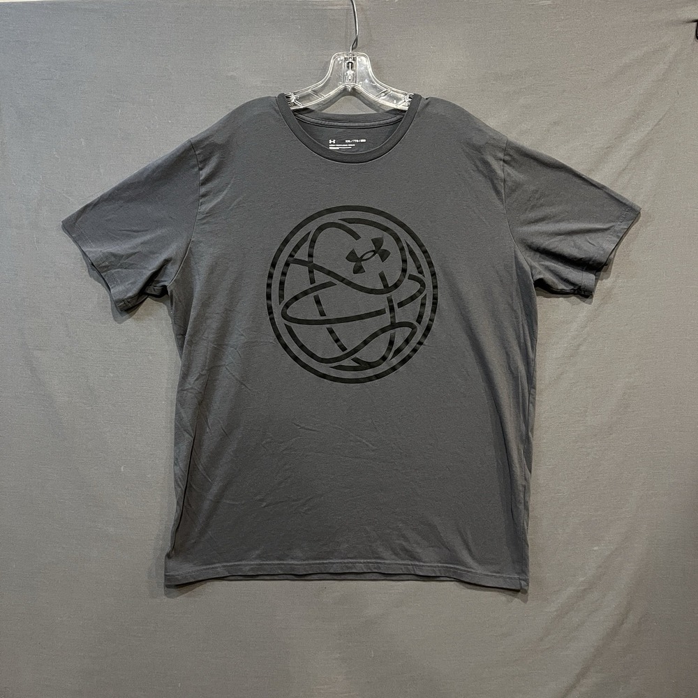 Under Armour Basketball Shirt Men's 2XL Gray Loose Fit Crewneck